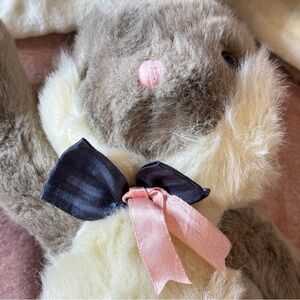 Mary Meyer Bunny Rabbit Plush Vintage 70s 80s Stuffed Adorable Bow Tie